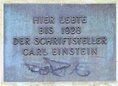 Ansicht Gedenktafel Carl Einstein