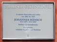 Ansicht Gedenktafel Johannes Hänsch - 2015