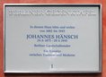 Ansicht Gedenktafel Johannes Hänsch - 2015