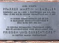 Ansicht Gedenktafel Martin Niemöller