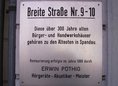 Ansicht Gedenktafel Bürger- und Handwerkshäuser