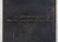 Ansicht Gedenktafel Moritz und Ulla Rosenthal - 1999