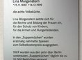 Ansicht Gedenktafel Lina Morgenstern