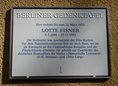 Ansicht Gedenktafel Lotte Eisner - 2021