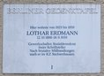 Ansicht Gedenktafel Lothar Erdmann - 1988