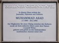 Ansicht Gedenktafel Muhammad Asad (Leopold Weiss)