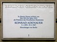 Ansicht Gedenktafel Konrad Adenauer