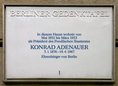 Ansicht Gedenktafel Konrad Adenauer