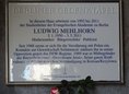 Ansicht Gedenktafel Ludwig Mehlhorn - 2025