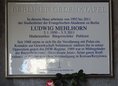 Ansicht Gedenktafel Ludwig Mehlhorn - 2025