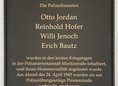 Ansicht Gedenktafel Ermordete Polizeibeamte - 2022