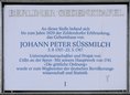 Ansicht Gedenktafel Johann Peter Süssmilch - 1992