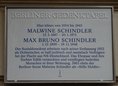 Ansicht Gedenktafel Malwine und Max Schindler