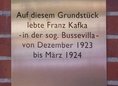 Ansicht Gedenktafel Franz Kafka - 2000