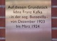 Ansicht Gedenktafel Franz Kafka - 2000