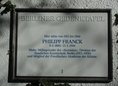 Ansicht Gedenktafel Philipp Franck