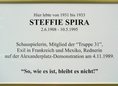 Ansicht Gedenktafel Steffie Spira - 2009