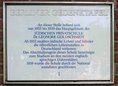 Ansicht Gedenktafel Goldschmidt-Schule