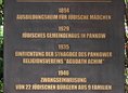 Ansicht Gedenktafel Geschichte des Hauses Mühlenstrasse 77 - 2003