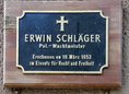Ansicht Gedenktafel Erwin Schläger