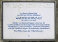 Ansicht Gedenktafel Walter Schmarje