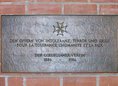 Ansicht Gedenktafel Den Opfern von Intoleranz Terror und Krieg