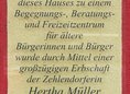 Ansicht Gedenktafel Hertha-Müller-Haus