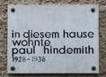 Ansicht Gedenktafel Paul Hindemith