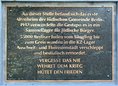 Ansicht Gedenktafel Altenheim der Jüdischen Gemeinde zu Berlin - 1959