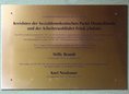 Ansicht Gedenktafel Kreisbüro der SPD und der AWO Friedrichshain - 2013