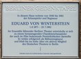 Ansicht Gedenktafel Eduard von Winterstein, eigtl. Eduard … - 2011