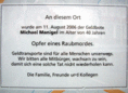 Ansicht Gedenktafel Michael Manigel