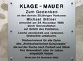 Ansicht Gedenktafel Michael Bittner