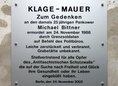 Ansicht Gedenktafel Michael Bittner
