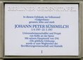 Ansicht Gedenktafel Johann Peter Süssmilch - 1994