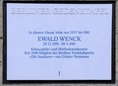 Ansicht Gedenktafel Ewald Hermann Wenck - 1990