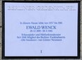 Ansicht Gedenktafel Ewald Hermann Wenck - 1990