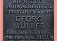 Ansicht Gedenktafel Georg Müller - 1950