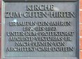 Ansicht Gedenktafel Kirche zum guten Hirten
