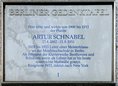 Ansicht Gedenktafel Artur Schnabel - 1991