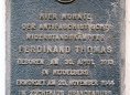 Ansicht Gedenktafel Ferdinand Thomas - 1957