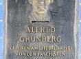 Ansicht Gedenktafel Alfred Grünberg