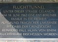 Ansicht Gedenktafel Fluchttunnel Zimmerstraße - 2018