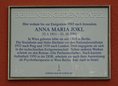 Ansicht Gedenktafel Anna Maria Jokl - 2025
