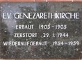 Ansicht Gedenktafel Genezarethkirche