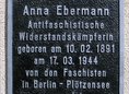 Ansicht Gedenktafel Anna Ebermann