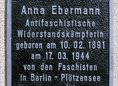 Ansicht Gedenktafel Anna Ebermann