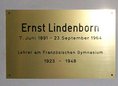 Ansicht Gedenktafel Ernst Lindenborn