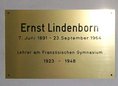 Ansicht Gedenktafel Ernst Lindenborn