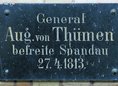 Ansicht Gedenktafel Heinrich Ludwig August Thümen